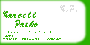 marcell patko business card